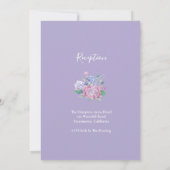 Pastel Hydrangeas Floral Wedding Einladung (Rückseite)