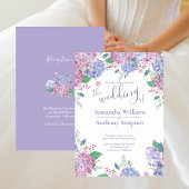 Pastel Hydrangeas Floral Wedding Einladung