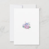 Pastel Hydrangeas Floral Wedding RSVP Karte (Rückseite)