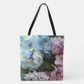 Pastel Hydrangeas große Totbeutel Tasche (Vorderseite)