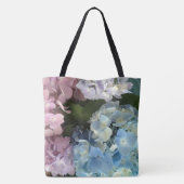 Pastel Hydrangeas große Totbeutel Tasche (Rückseite)