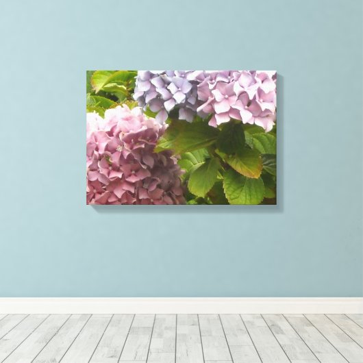 Pastel Hydrangeas Leinwanddruck (Insitu (Holzboden))