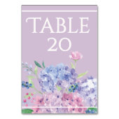 Pastel Hydrangeas - Vertikal 3,5" x 5" Tabletten Tischnummer (Vorderseite)