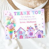 Pastel Ice Cream Geburtstag Danke Karte