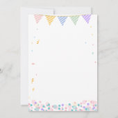 Pastel Ice Cream Six Seven Birthday Party Glitter Einladung (Rückseite)