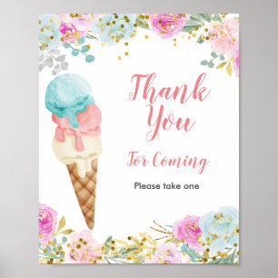Pastel Ice Creme Danke, dass Sie kommen Gefallen-Z Poster