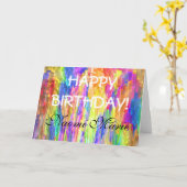 Pastel Icicles Geburtstag Karte (Gelbe Blume)