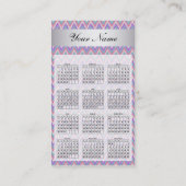 Pastel Ikat ZigZag Pocket 2019 Kalender Visitenkarte (Rückseite)