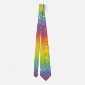 Pastel Impressionist Rainbow Sparkle Celebration Krawatte (Rückseite)