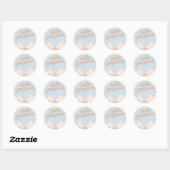 Pastel Indie Illustration Runder Aufkleber (Blatt)