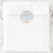 Pastel Indie Illustration Runder Aufkleber (Tasche)