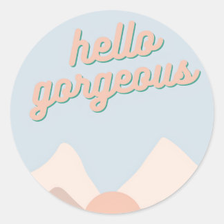 Pastel Indie Illustration Runder Aufkleber