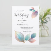 Pastel Iridescent Blätter Hochzeiten Dreamy Pastel (Stehend Vorderseite)