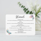 Pastel Iridescent Blätter Hochzeiten Dreamy Pastel Begleitkarte (Stehend Vorderseite)