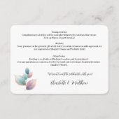 Pastel Iridescent Blätter Hochzeiten Dreamy Pastel Begleitkarte (Rückseite)