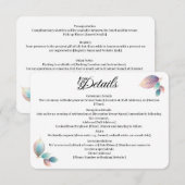 Pastel Iridescent Blätter Hochzeiten Dreamy Pastel Begleitkarte (Vorne/Hinten)