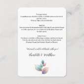 Pastel Iridescent Blätter Hochzeiten Dreamy Pastel Begleitkarte (Rückseite)