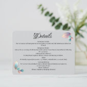 Pastel Iridescent Blätter Hochzeiten Dreamy Pastel Begleitkarte (Stehend Vorderseite)