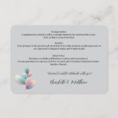 Pastel Iridescent Blätter Hochzeiten Dreamy Pastel Begleitkarte (Rückseite)