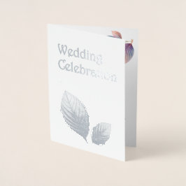 Pastel Iridescent Blätter Hochzeiten Dreamy Pastel Folienkarte