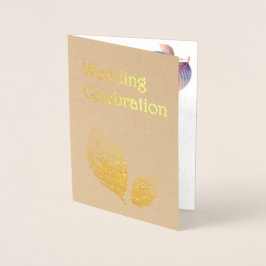 Pastel Iridescent Blätter Hochzeiten Dreamy Pastel Folienkarte