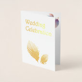 Pastel Iridescent Blätter Hochzeiten Dreamy Pastel Folienkarte (Vorderseite)