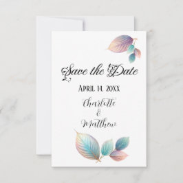 Pastel Iridescent Blätter Hochzeiten Dreamy Pastel Save The Date