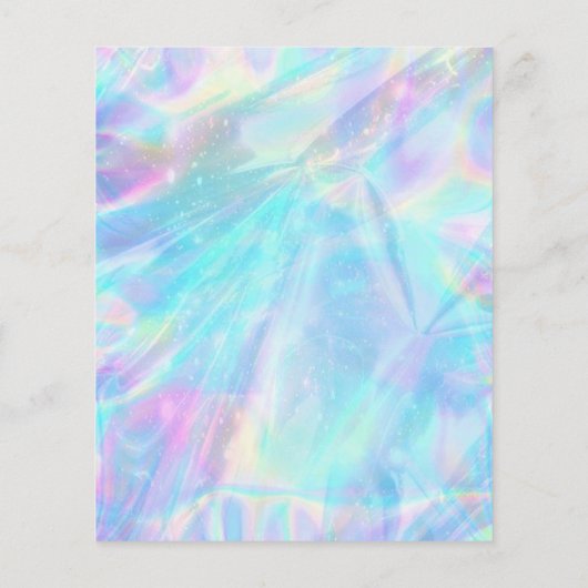 pastel iridescent FAS holographic Flyer (Hinten)