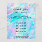 pastel iridescent FAS holographic Flyer (Vorne)