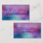 Pastel Iridescent Foil Blau, Lila und Aquamarin Visitenkarte (Vorne/Hinten)