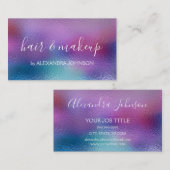 Pastel Iridescent Foil Blau, Lila und Aquamarin Visitenkarte (Vorne/Hinten)