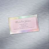 Pastel Iridescent Foil Magnetische Visitenkarte (Beispiel)