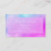 Pastel Iridescent Foil Visitenkarte (Rückseite)