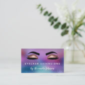 Pastel Iridescent Gold Eyelash Extensions Visitenkarte (Stehend Vorderseite)