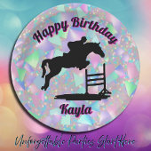 Pastel Iridescent Happy Birthday Horse Girl Pappteller