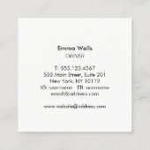 Pastel Iridescent Holographic Rainbow Abstrakt Quadratische Visitenkarte (Rückseite)