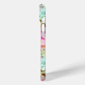 Pastel Iridescent Leopard Print Monogrammed Case-Mate iPhone Hülle (Rückseite / Links)