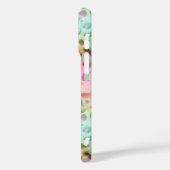 Pastel Iridescent Leopard Print Monogrammed Case-Mate iPhone Hülle (Rückseite / Links)