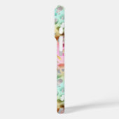 Pastel Iridescent Leopard Print Monogrammed Case-Mate iPhone Hülle (Rückseite / Links)