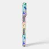 Pastel Iridescent Leopard Print Monogrammed Case-Mate iPhone Hülle (Rückseite / Rechts)