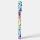 Pastel Iridescent Leopard Print Monogrammed Case-Mate iPhone Hülle (Rückseite / Rechts)