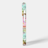 Pastel Iridescent Leopard Print Monogrammed Case-Mate iPhone Hülle (Rückseite / Links)