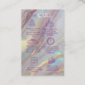 Pastel Iridescent Marble Cake Care  Visitenkarte (Vorderseite)