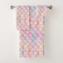 Pastel Iridescent Mermaid Scales Muster