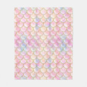 Pastel Iridescent Mermaid Scales Muster Fleecedecke (Vorderseite)