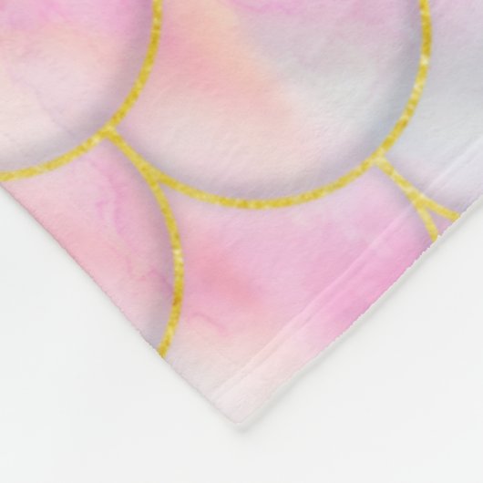 Pastel Iridescent Mermaid Scales Muster Fleecedecke (Ecke)