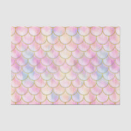 Pastel Iridescent Mermaid Scales Muster Seidenpapier