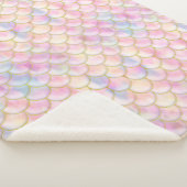 Pastel Iridescent Mermaid Scales Muster Sherpadecke (3/4)