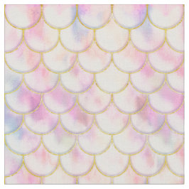 Pastel Iridescent Mermaid Scales Muster Stoff