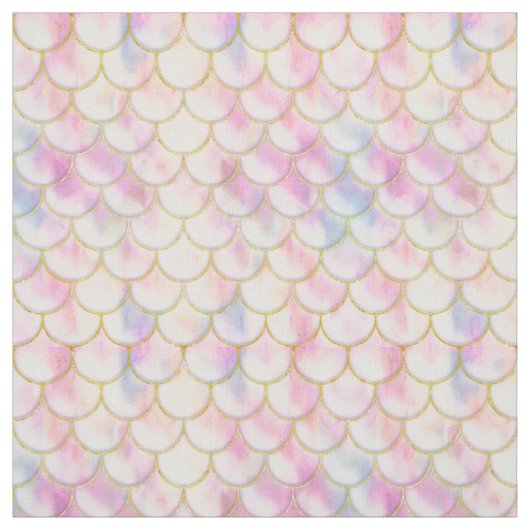 Pastel Iridescent Mermaid Scales Muster Stoff (Muster)